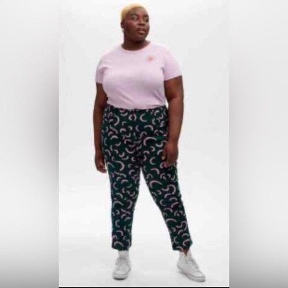 Lucy & Yak Camden Trousers Organic Cotton Watermelon Print Green Size 34 - Picture 4 of 16